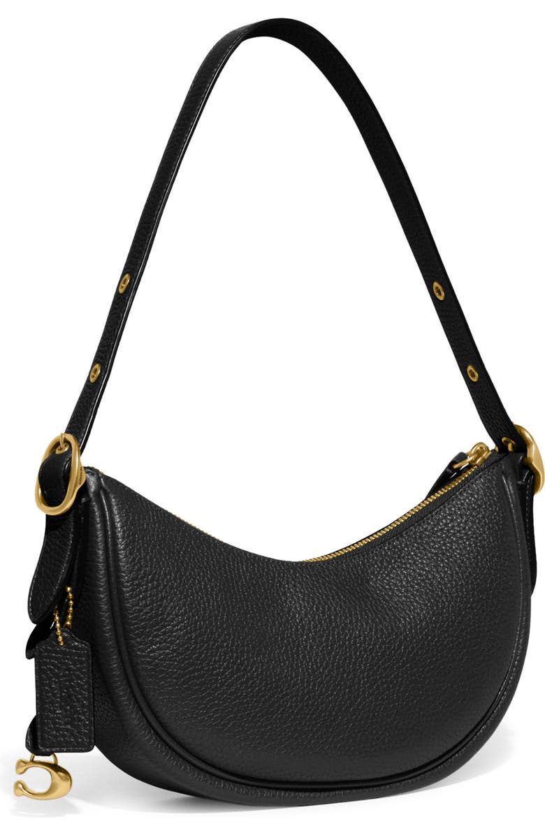 COACH Luna Soft Pebble Leather Shoulder Bag, Alternate, color,