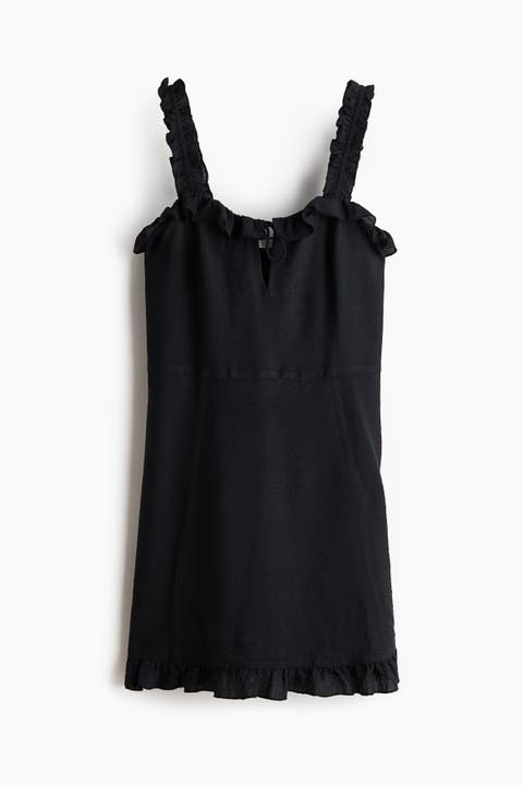 Ruffled Crêpe Dress
