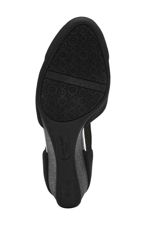 Anne Klein Tiffany Ankle Strap Wedge Pump In Black