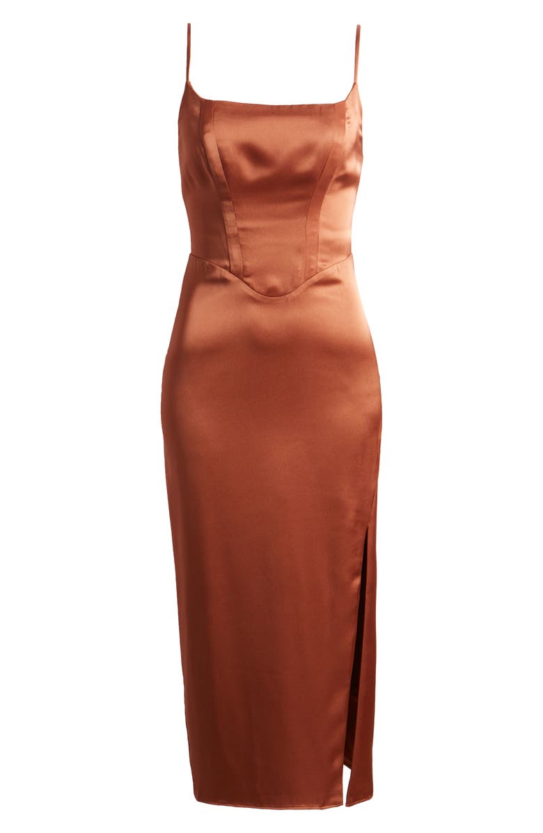 ASTR the Label Corset Satin Dress, Alternate, color,