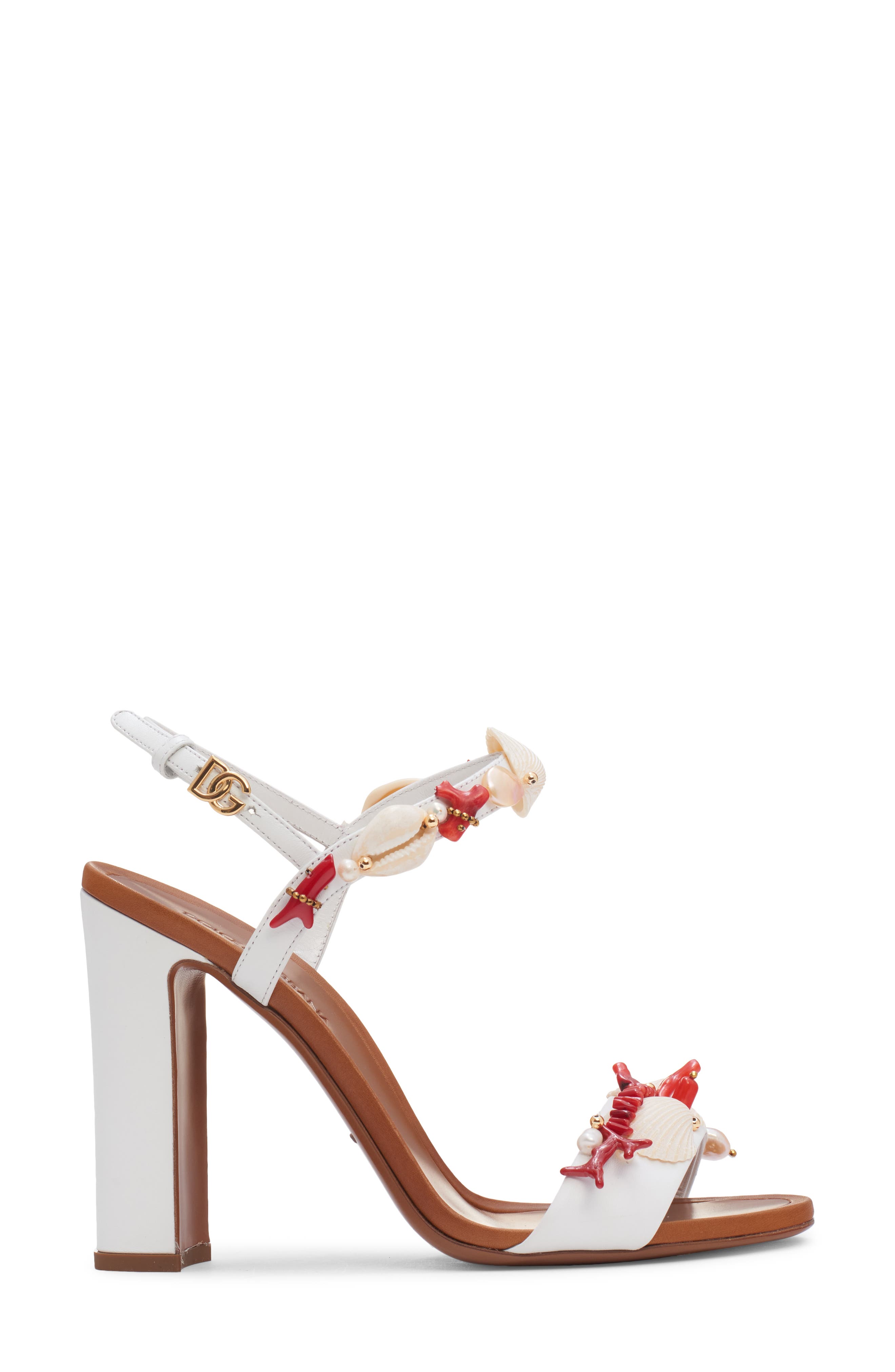 Dolce&Gabbana Capri Quarter Strap Sandal, Alternate, color, Bianco/ Multicolor