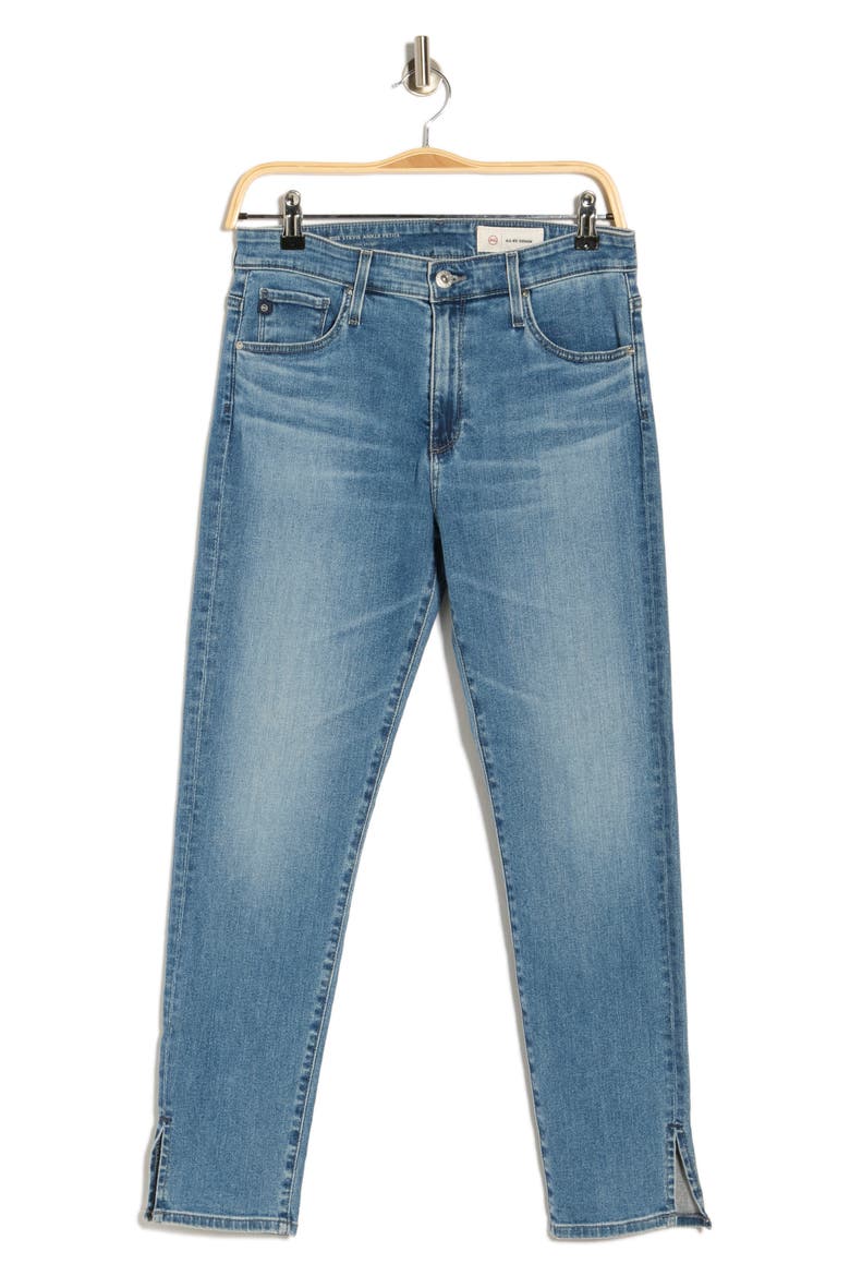 Stevie High Waist Split Hem Ankle Jeans, Main, color, RHODES