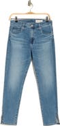 AG Stevie High Waist Split Hem Ankle Jeans