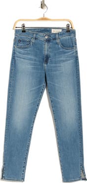 AG Stevie High Waist Split Hem Ankle Jeans