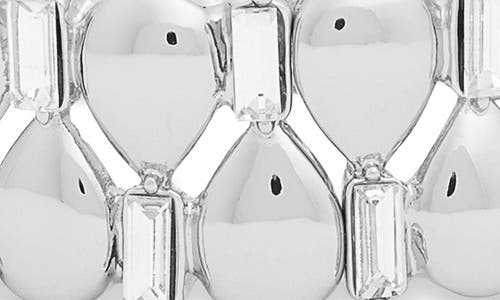 Open Edit Crystal Embellished Teardrop Stretch Bracelet
