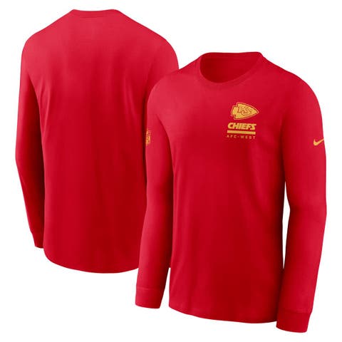 Men's Nike Red Kansas City Chiefs Sideline Performance Long Sleeve T-Shirt