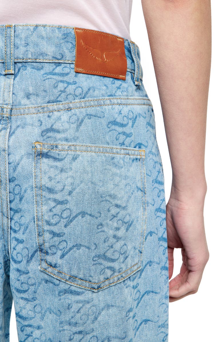 Zadig & Voltaire Eli Wide Leg Jeans, Alternate, color, Light Blue