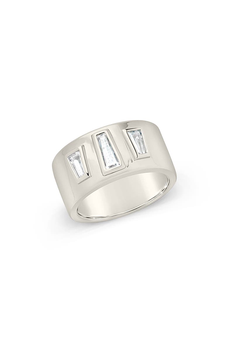 Colsie Cigar Band Ring, Alternate, color, SILVER
