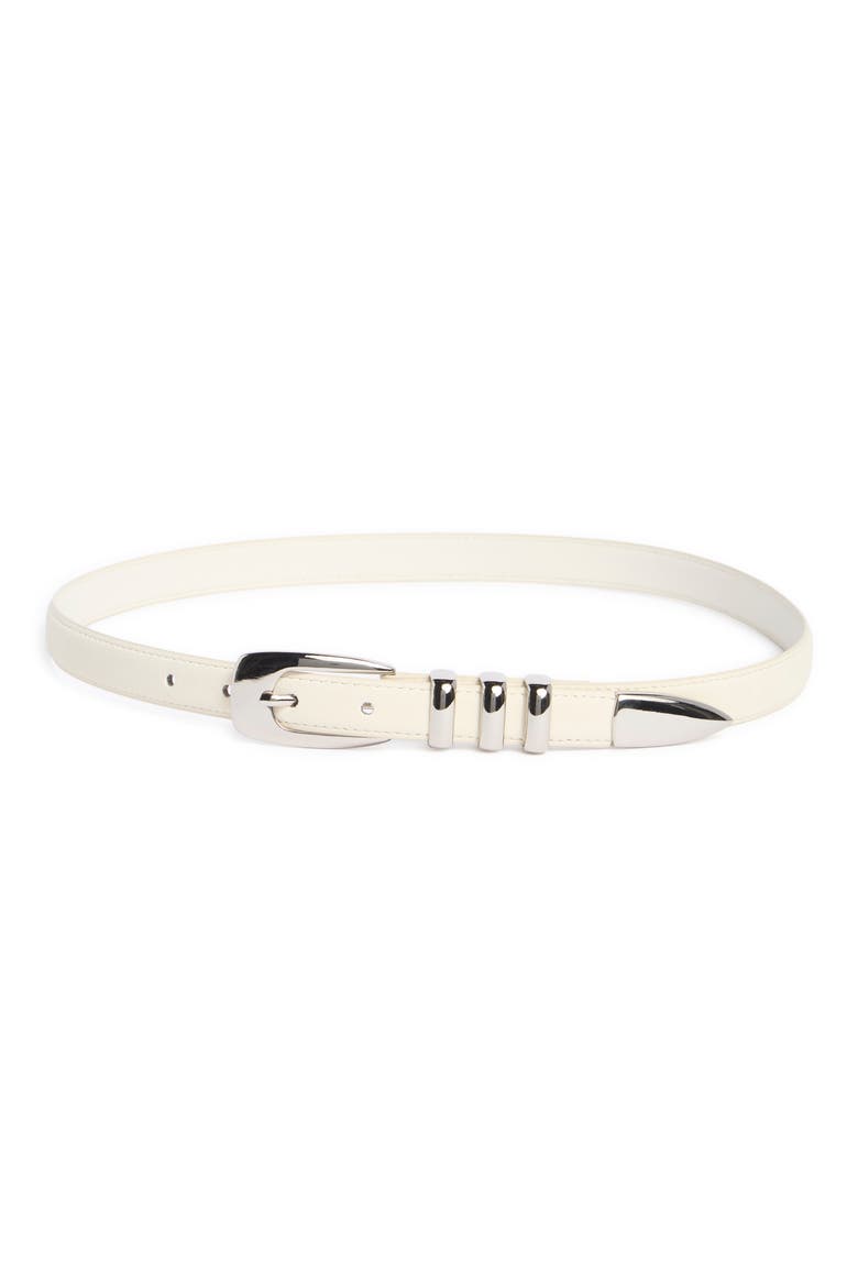 Triple Keeper Belt, Main, color, BEIGE PEARLED