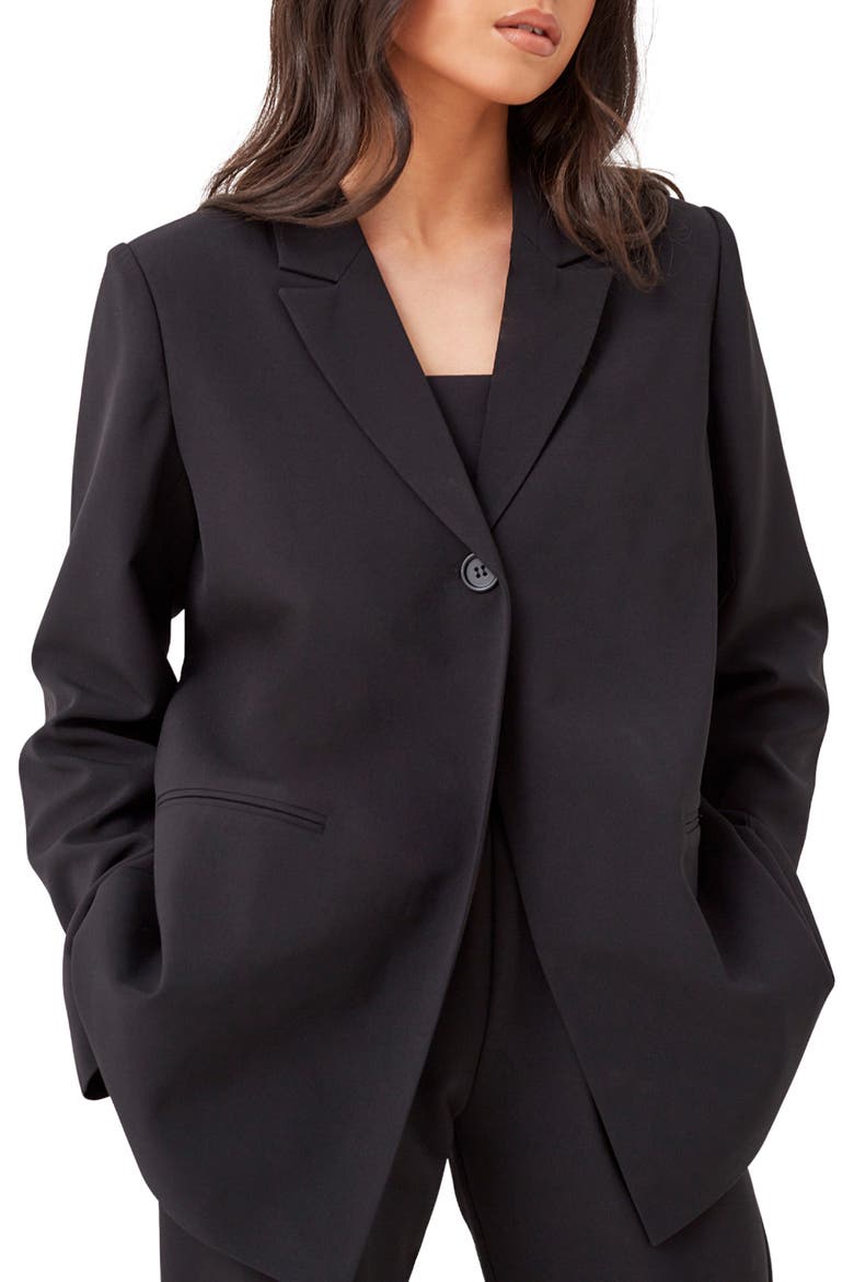 Aiden Oversize Blazer, Main, color, BLACK