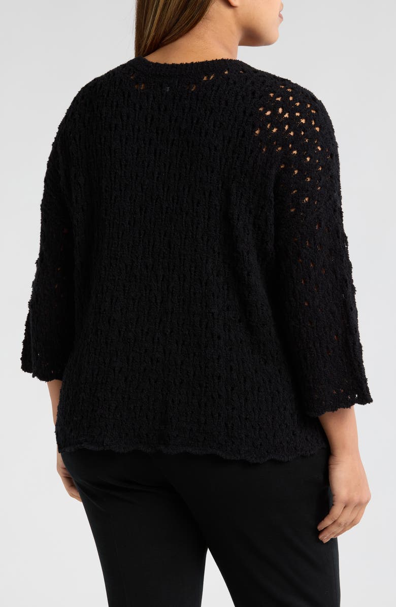 Eileen Fisher Open Stitch Organic Cotton Blend Sweater, Alternate, color, 