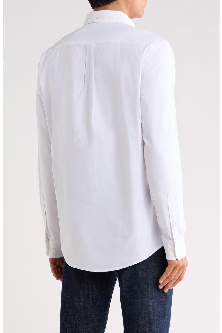 Oxtown Tailored Fit Cotton Button-Down Shirt, Alternate, color, WHITE