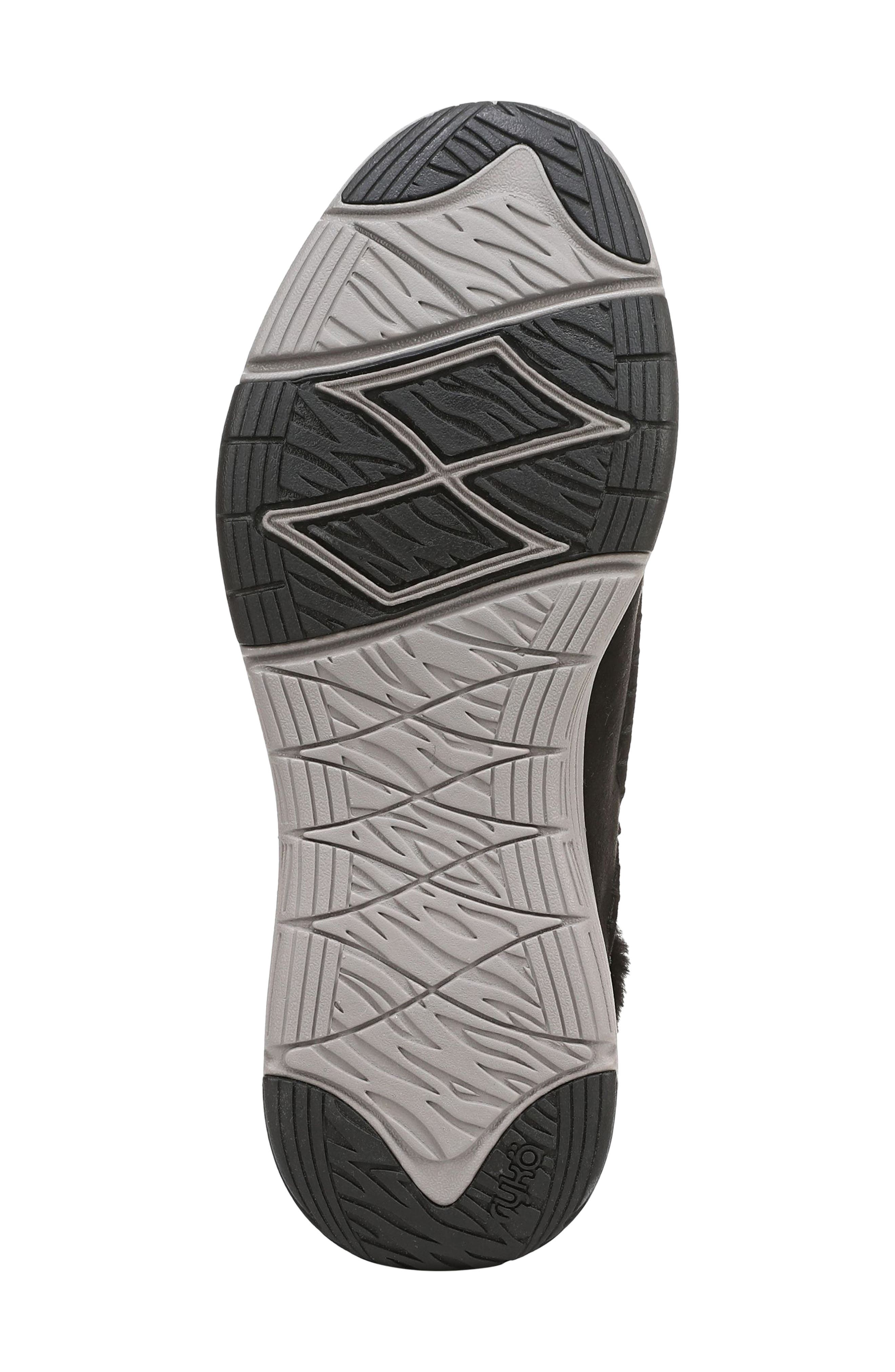 Rykä Arrow Faux Fur Trim Slip-On Bootie, Alternate, color, Black