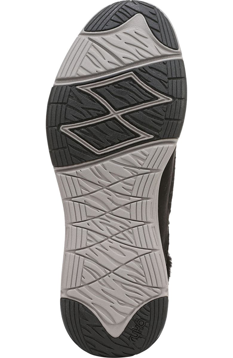 Rykä Arrow Faux Fur Trim Slip-On Bootie, Alternate, color, Black