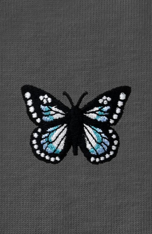 Dalix Butterfly Womens Relaxed Tee In Asphalt