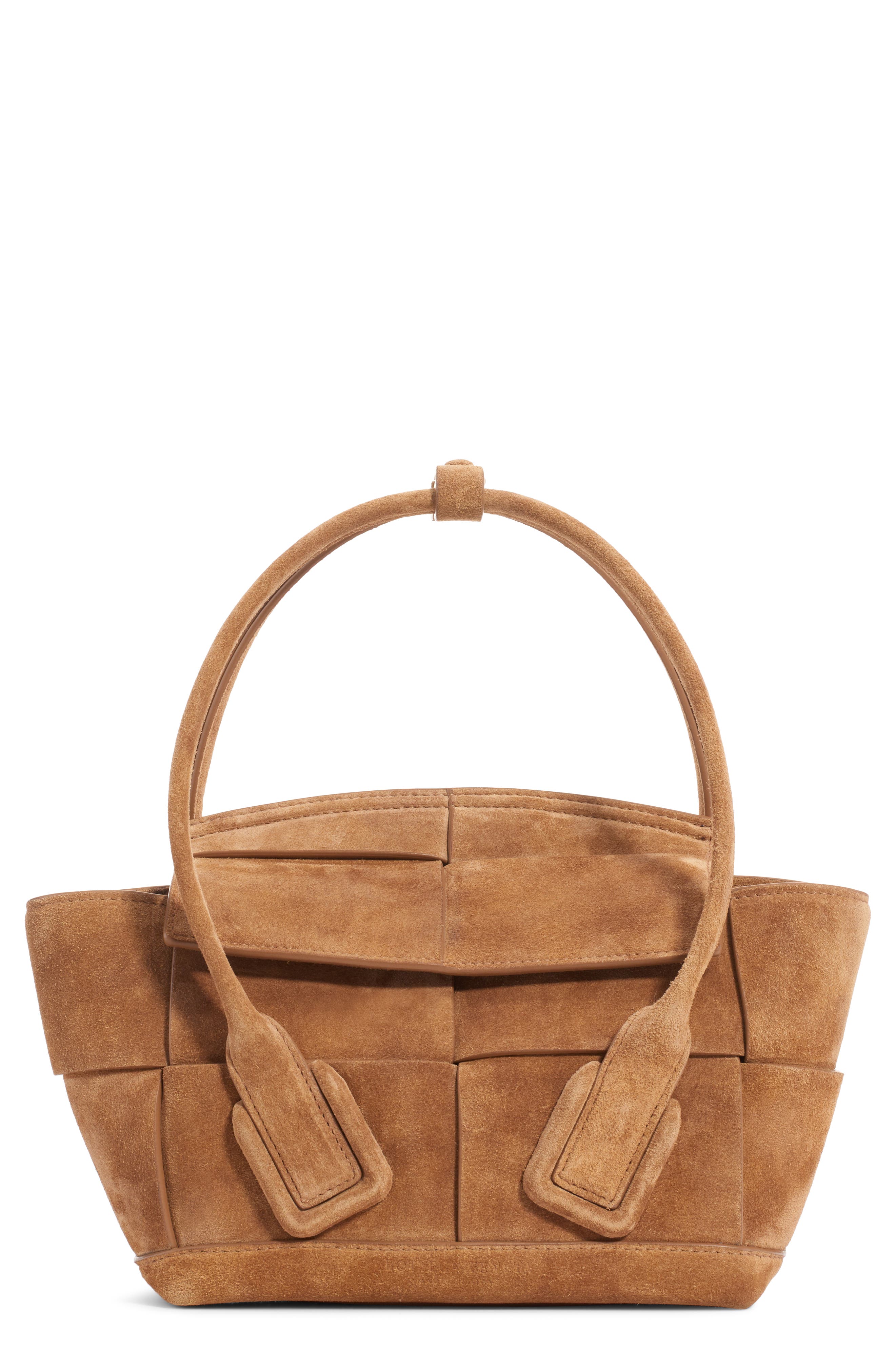 Bottega Veneta The Arco 33 Intrecciato Suede Top Handle Bag, Main, color, 