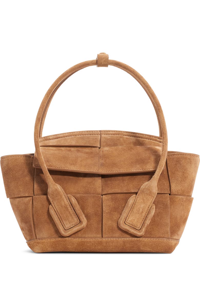 Bottega Veneta The Arco 33 Intrecciato Suede Top Handle Bag, Main, color,