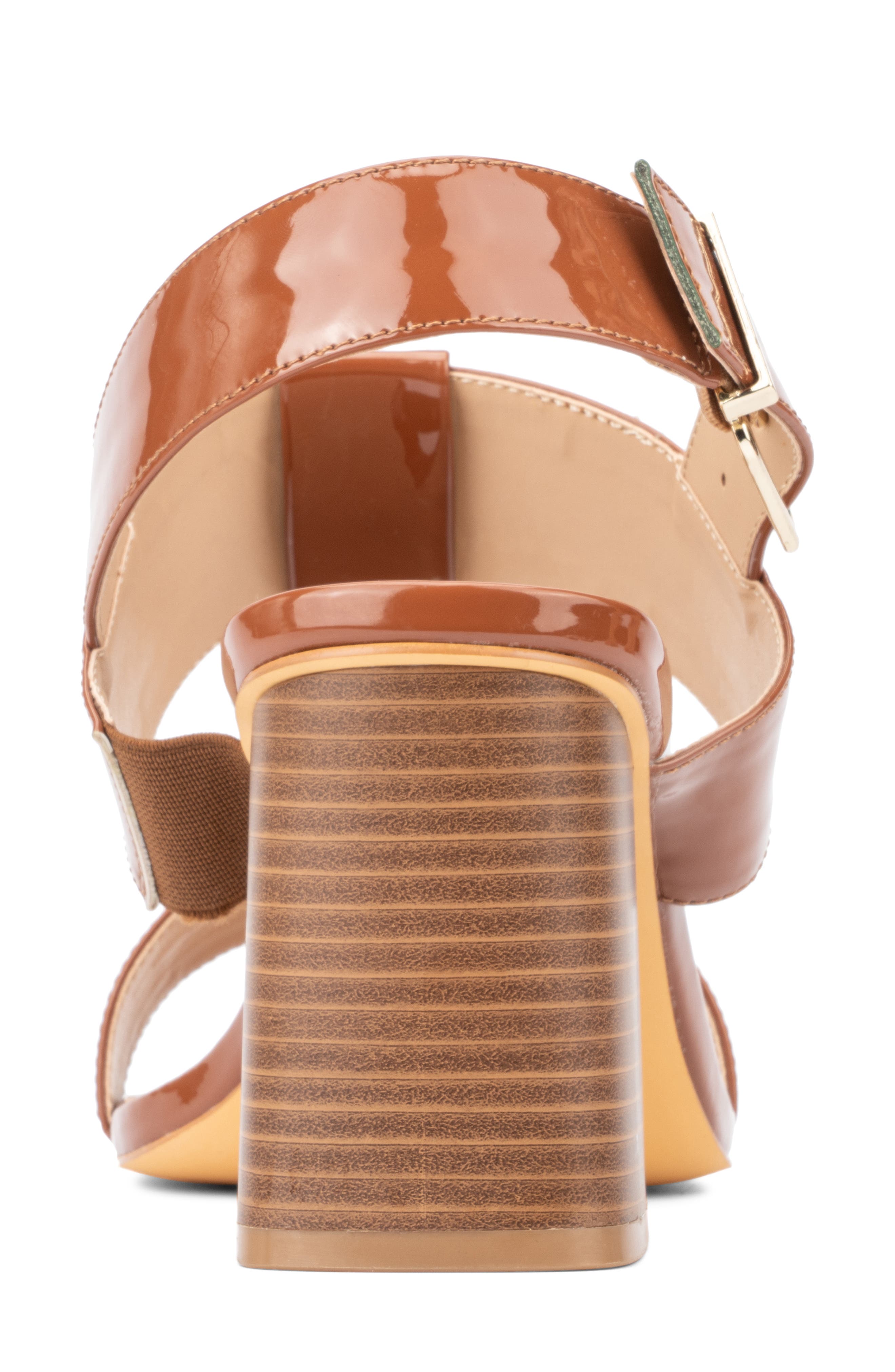 Fashion to Figure Toni Heeled Sandal - Wide Width, Alternate, color, Cognac