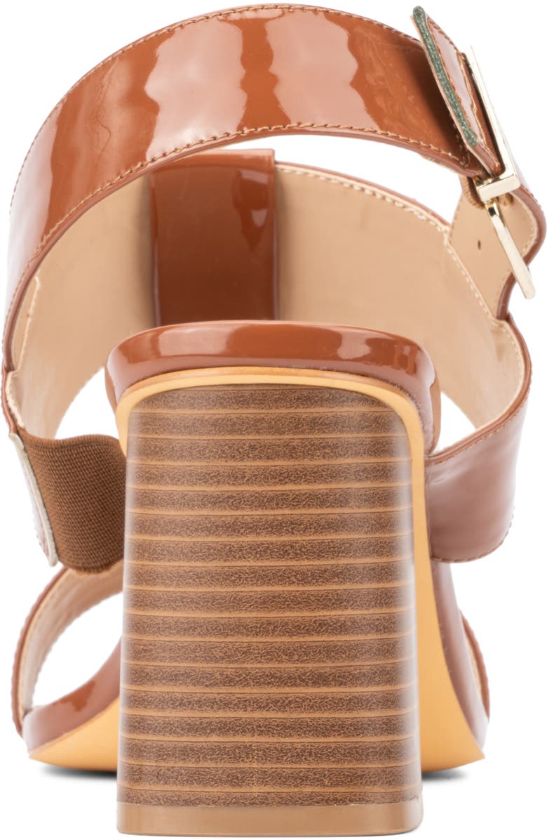 Fashion to Figure Toni Heeled Sandal - Wide Width, Alternate, color, Cognac