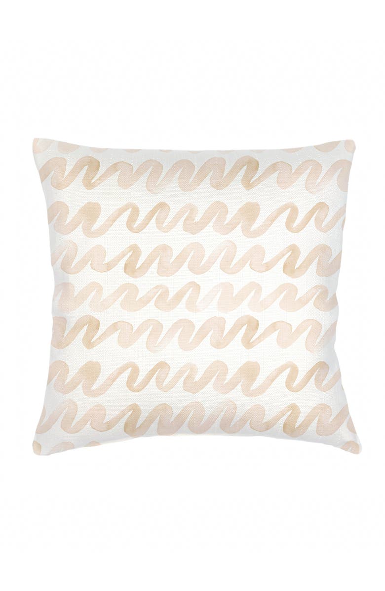 Anaya Watercolor Waves Linen Pillow with Down Insert, Main, color, 