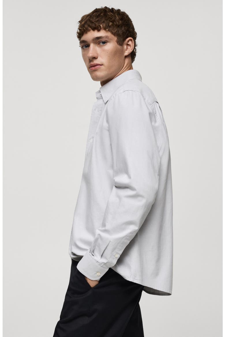 Regular Fit Cotton Oxford Button-Up Shirt, Alternate, color, GREY