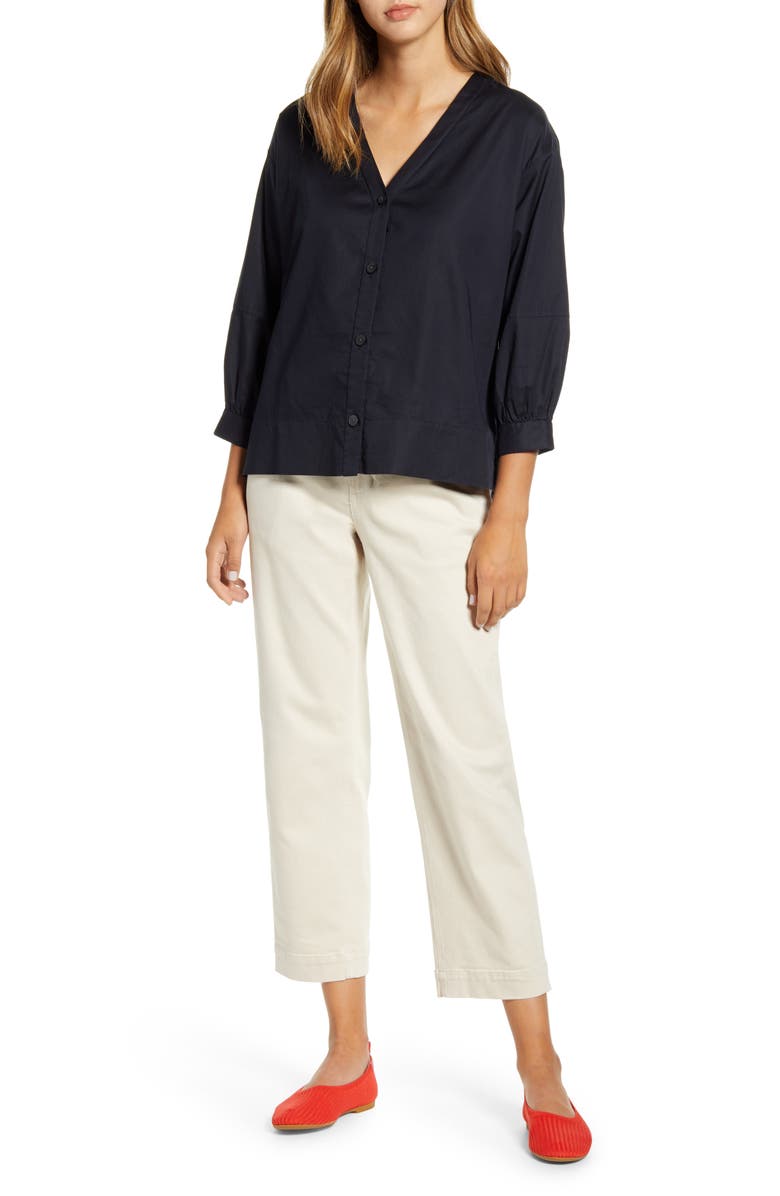 Everlane The Silky Cotton Lantern Top, Alternate, color, 