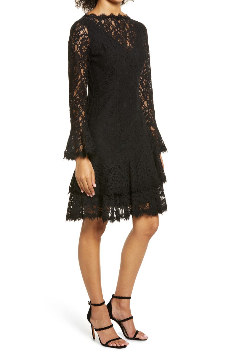Shani Long Sleeve Tiered Lace Dress, Alternate, color, 