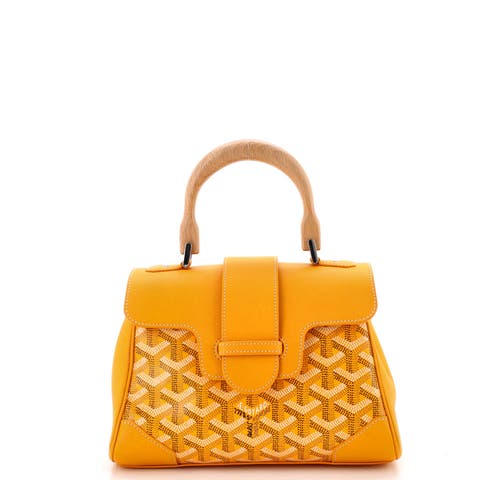 Saigon Top Handle Bag Coated Canvas with Leather Mini