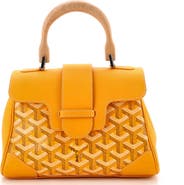 Pre-Owned Goyard Saigon Top Handle Bag Coated Canvas with Leather Mini