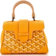 Pre-Owned Goyard Saigon Top Handle Bag Coated Canvas with Leather Mini