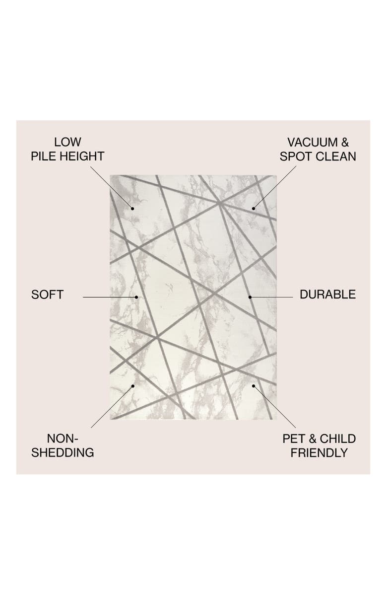 JONATHAN Y Patras Modern Geometric Marbled Area Rug, Alternate, color, Ivory/Gray