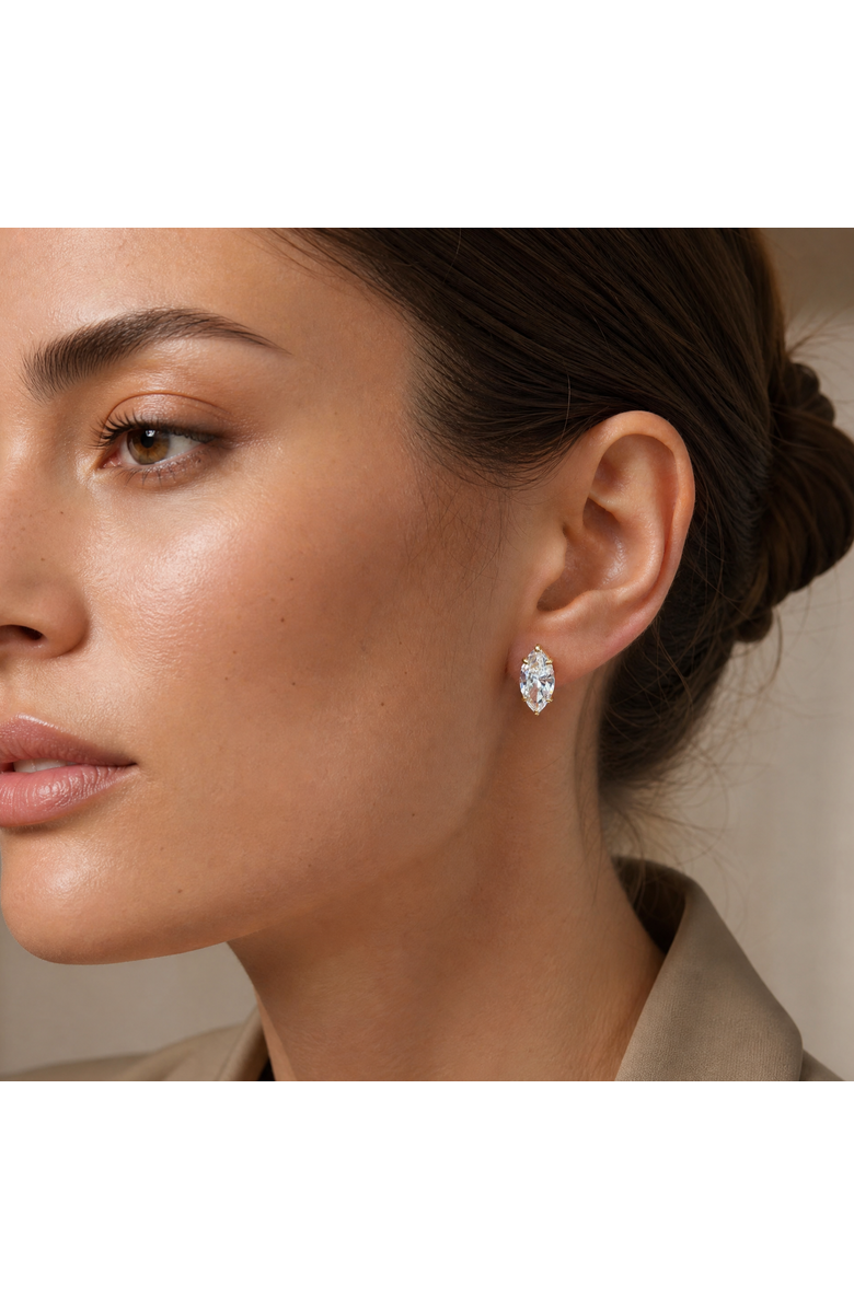 BY ADINA EDEN CZ Marquise Stud Earring, Alternate, color, Gold