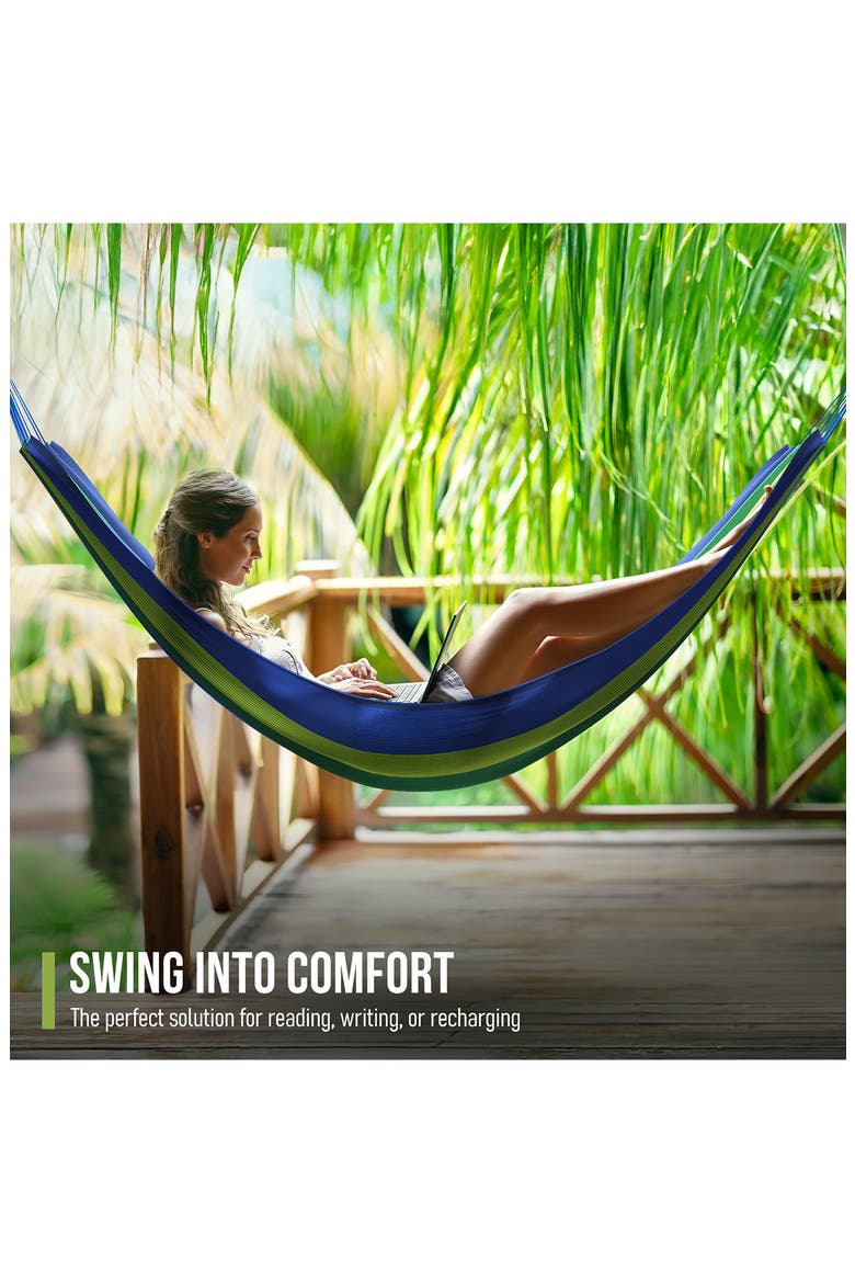 Double Hammock, Alternate, color, BLUE/ GREEN