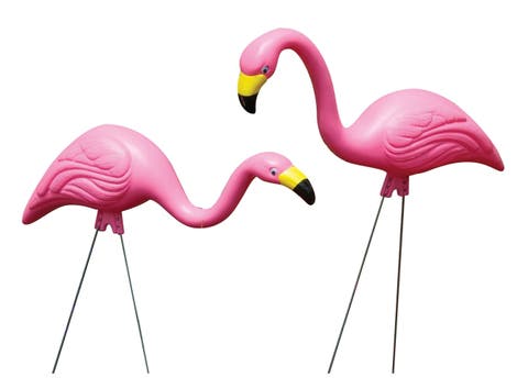 Pink Flamingo 25 Inch Garden Yard Stakes, Yard Decor (2 Pack)