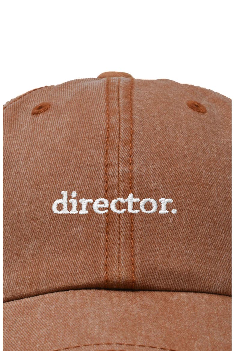 Director Embroidered Low Crown Cap, Alternate, color, Washed Orange