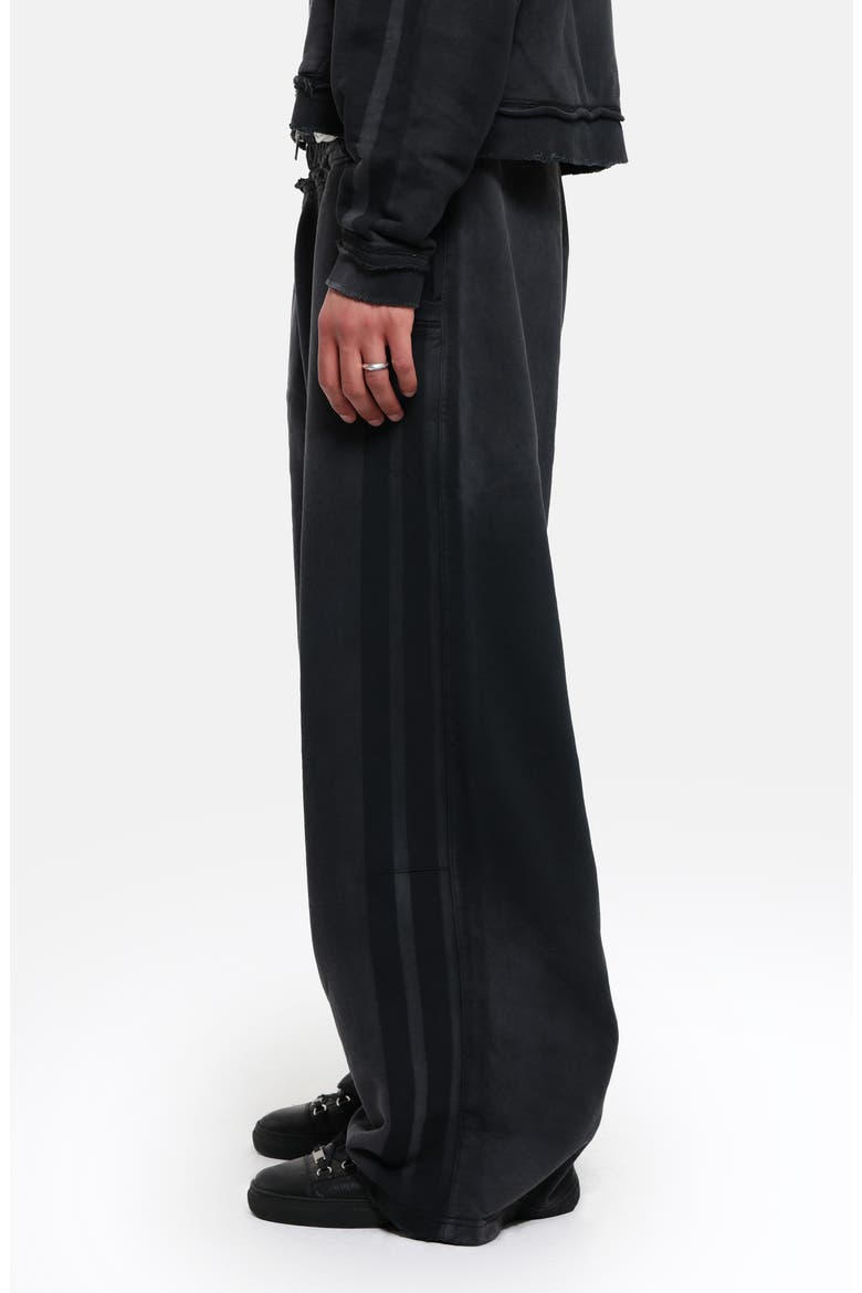Sporty Stripe Monster Sweatpants, Alternate, color, BLACK