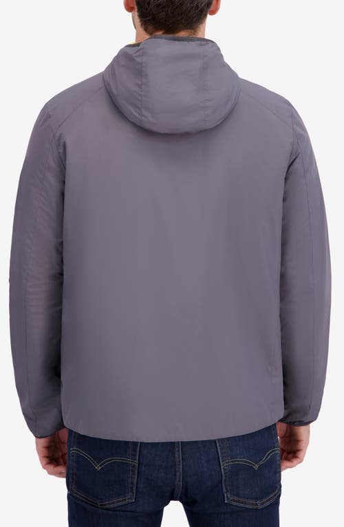 Nautica Transitional Hooded Zip Jacket In Gray