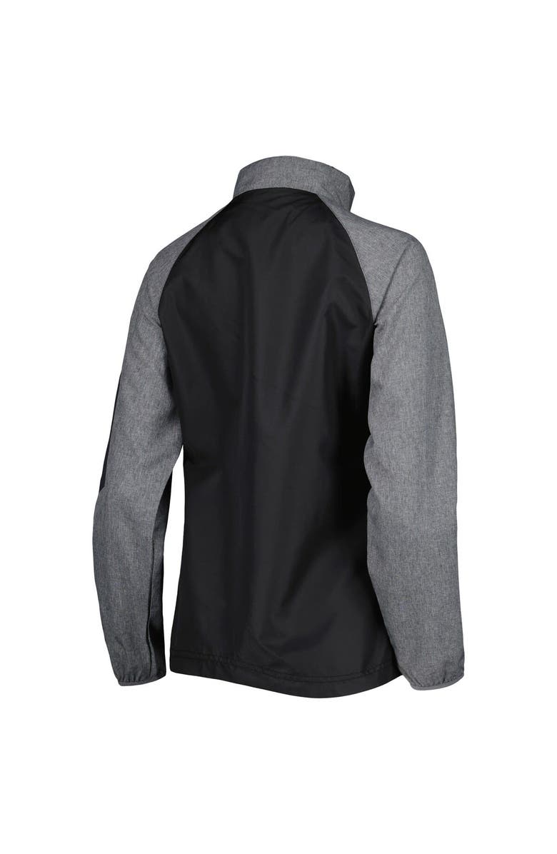 DUNBROOKE Women's Dunbrooke Black/Gray Arizona Cardinals Hurricane Raglan Full-Zip Windbreaker, Alternate, color, Black