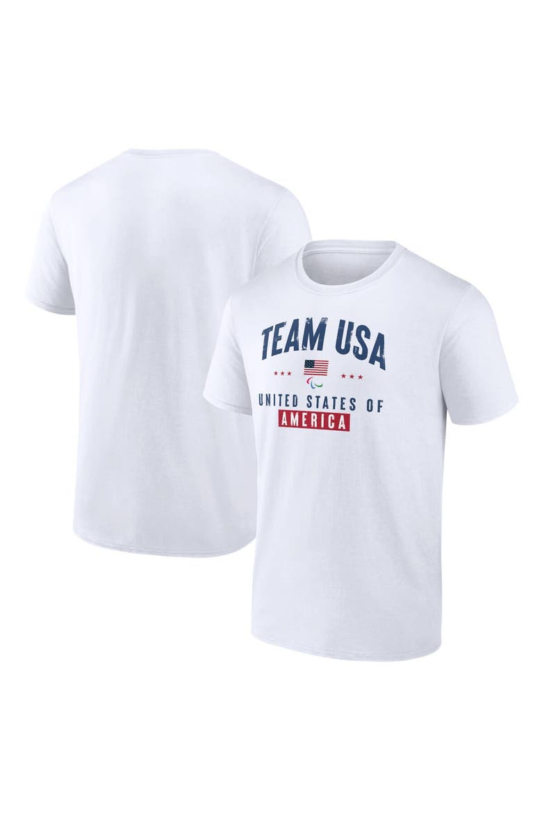 Men's Fanatics Branded White Team USA Paralympics Historic Freedom T-Shirt, Main, color, White