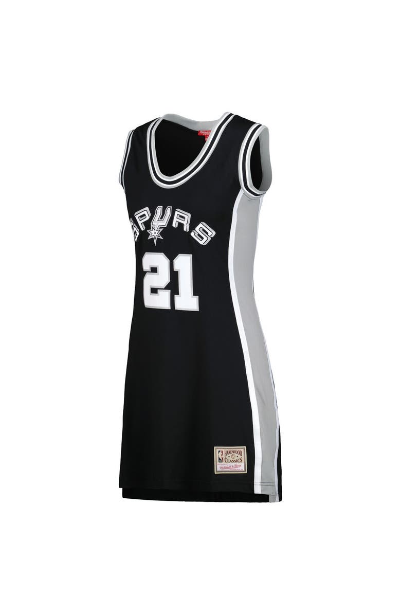 Mitchell & Ness Women's Mitchell & Ness Tim Duncan Black San Antonio Spurs 1998 Hardwood Classics Name & Number Player Jersey Dress, Alternate, color, 
