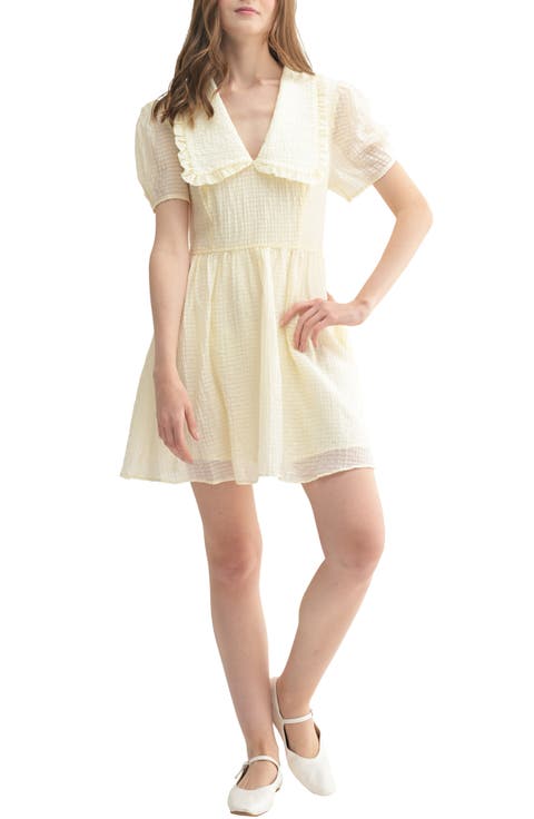 Collared Puff Sleeve Dress