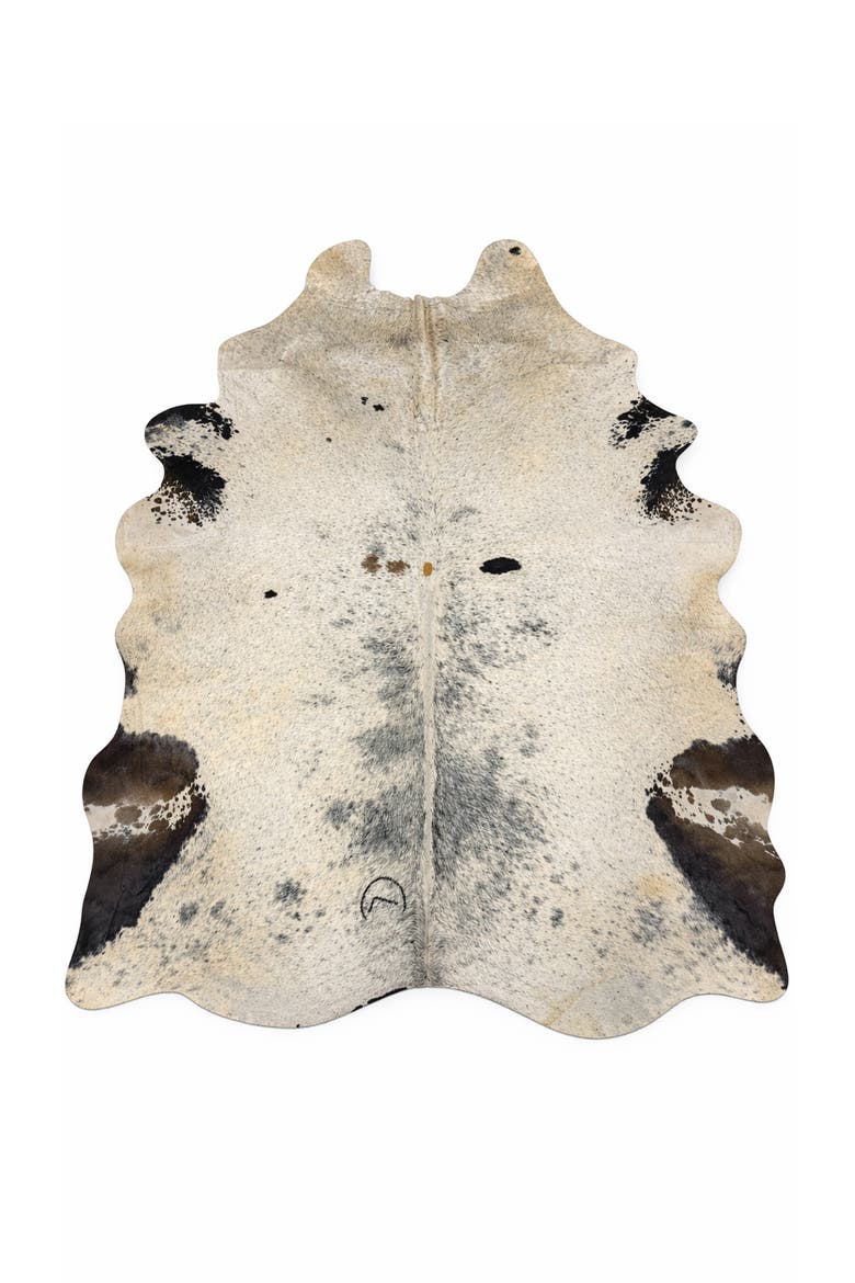Eco Hides RH Rugs Lazlo Black Speckled CowHides Rug  8'6" × 7'2", Main, color, Black Speckled