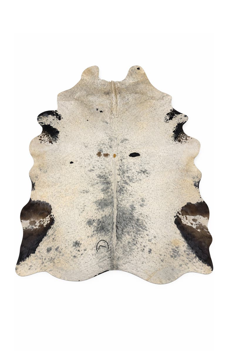 Rhacam Eco Hide Lazlo Black Speckled Cowhide Rug  8'6" × 7'2", Main, color, Black Speckled
