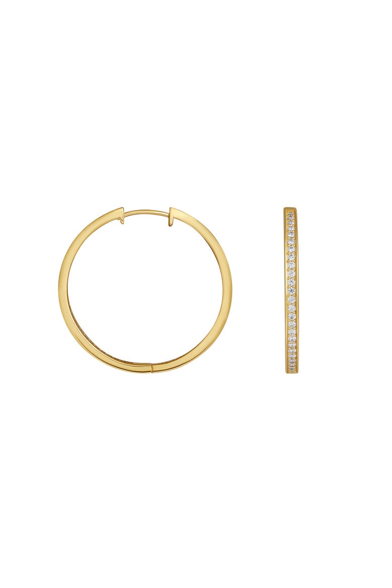 Women's Gold Hoop Earrings - Celestial Radiance, Alternate, color, Gold