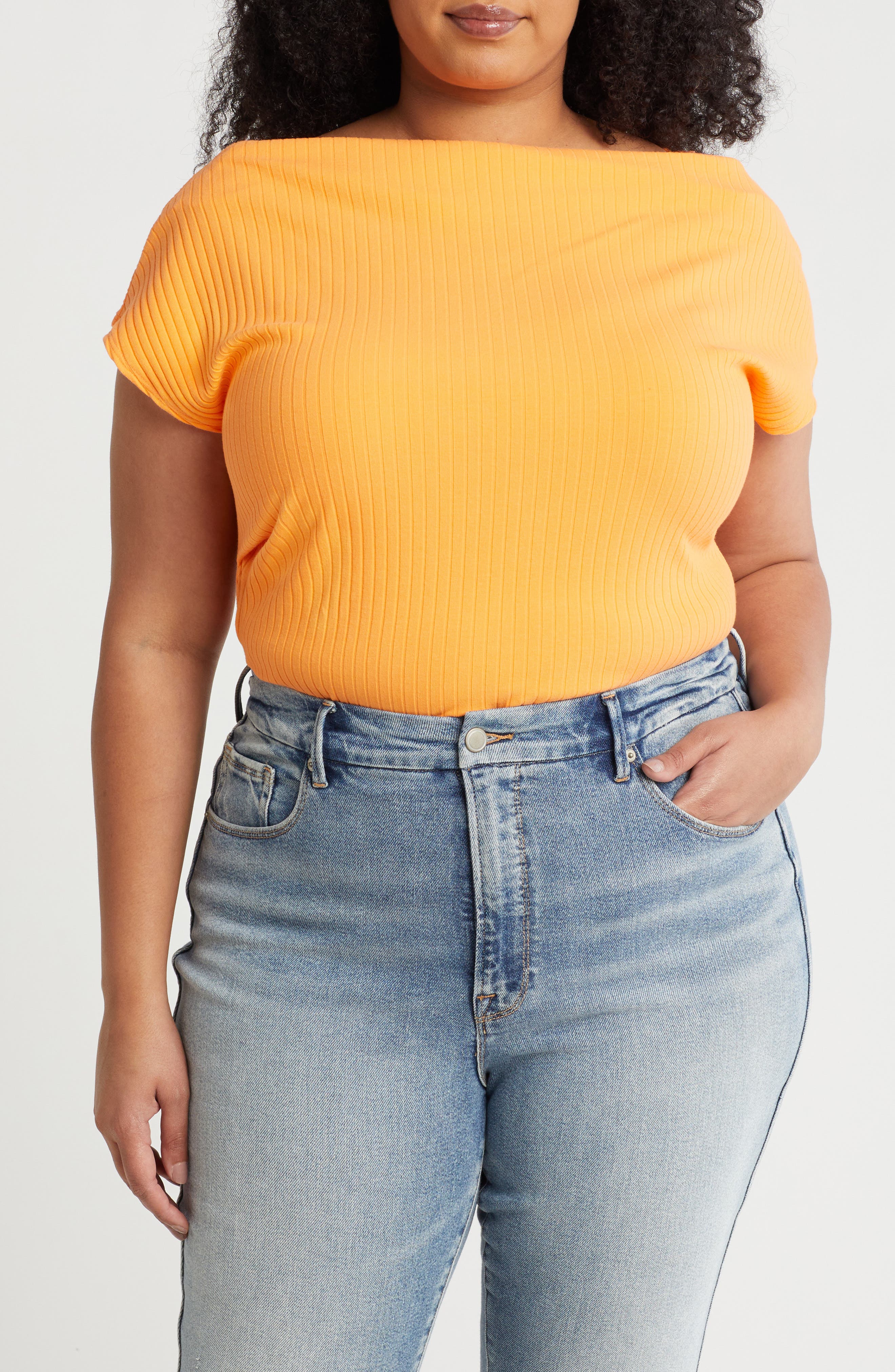 Ribbed Stretch Cotton Top - image 3