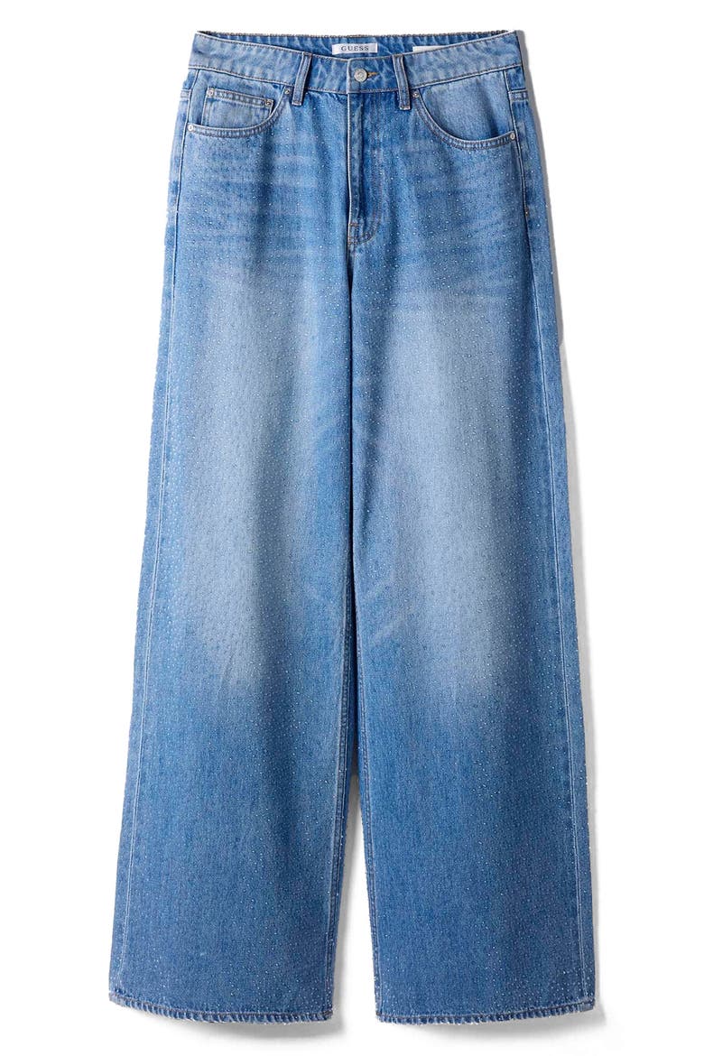 Alba High Waist Wide Leg Jeans, Alternate, color, BLUE