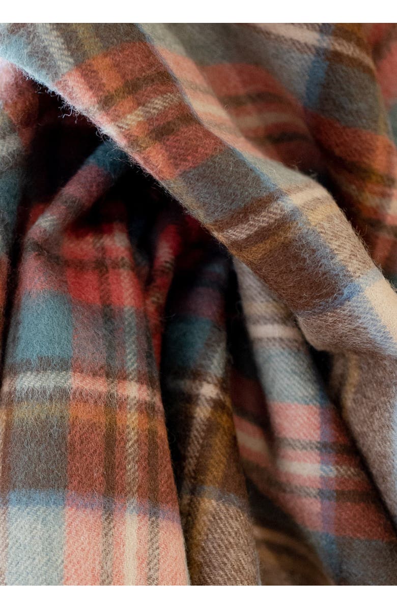 TBCo Lambswool Tartan Throw Blanket, Alternate, color, Stewart Dress Antique