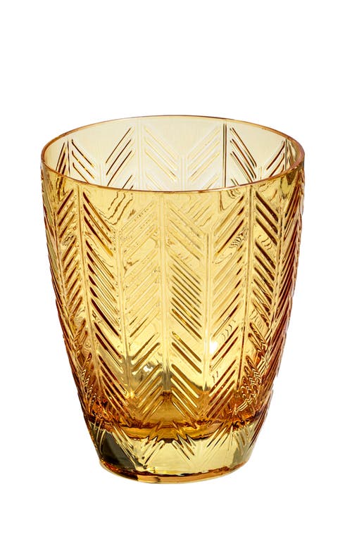Missoni Home Tableware Water Glass Zig Zag Set Of 6  Amber 11.8 Oz, Diam. 3.3", H 4"
