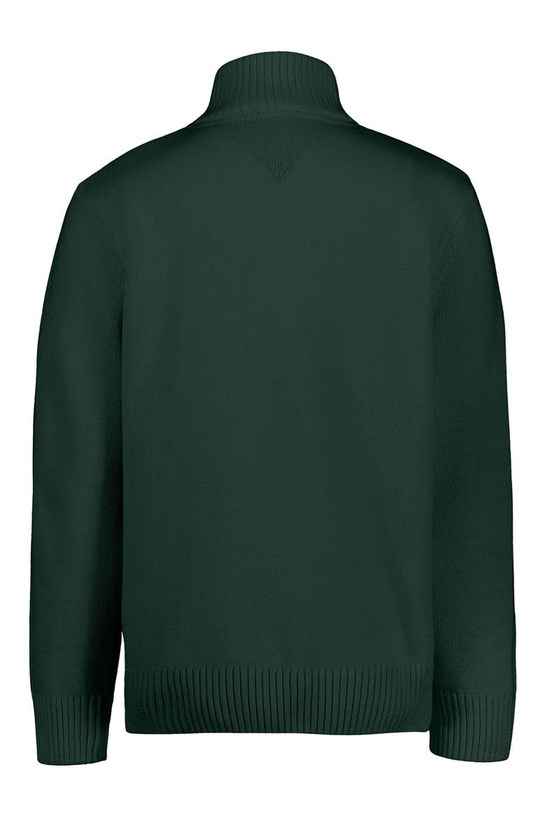 Kids' Cotton Quarter Zip Sweater, Alternate, color, JUNE BUG