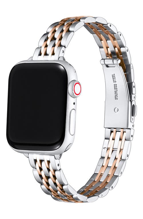 The Posh Tech Rainey Skinny Stainless Steel Apple Watch® Watchband In Metallic